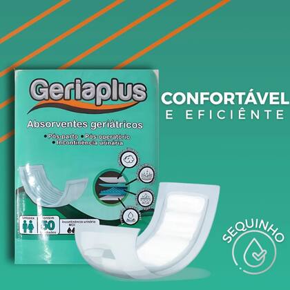 Imagem de Absorvente Adulto Geriátrico Unissex Geriaplus - 50 Unidades