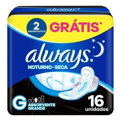 Imagem de Absorvente Always Noite Seca com Abas 16 Unidades