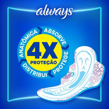 Imagem de Absorvente Always Noturno Malha Seca com Abas Leve 8 Pague 7