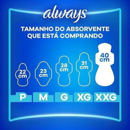 Imagem de Absorvente always noturno seca c/abas xxg c/10
