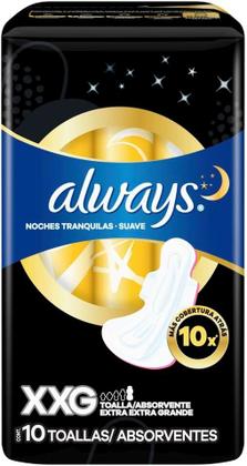Imagem de Absorvente always noturno seca c/abas xxg c/10