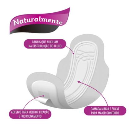 Imagem de Absorvente Com Abas Naturalmente Gel Mais Com 8 Unidades  Leve 8 Pague 7