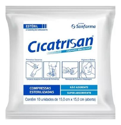 Imagem de Absorvente Compressa Esteril Não Aderente Cicatrisan 20 Env (200 Unid)