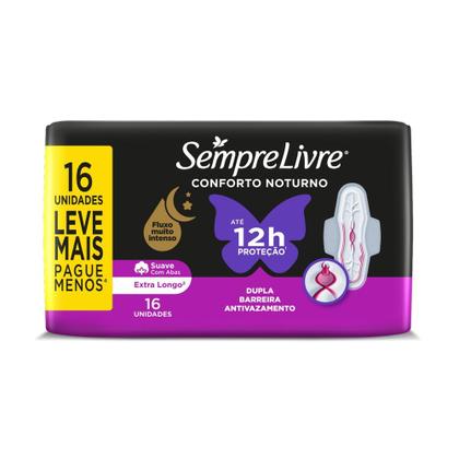 Imagem de Absorvente Externo Johnson & Johnson Conforto Noturno Suave com Abas 16 Unidades