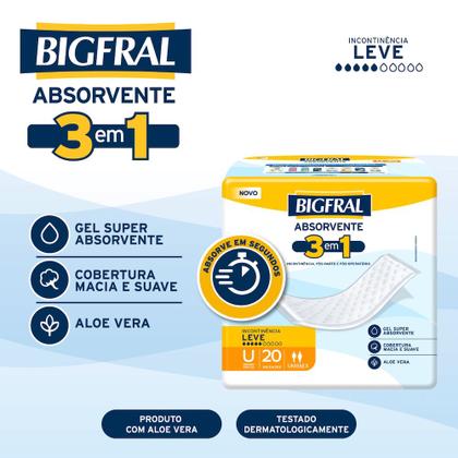 Imagem de Absorvente Geriátrico 3 em 1 Bigfral Pct Tamanho Único 20 un