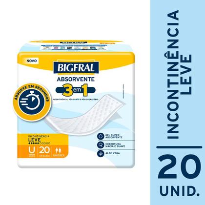 Imagem de Absorvente Geriátrico Regular Plus Tamanho Único Bigfral 20 Unidades