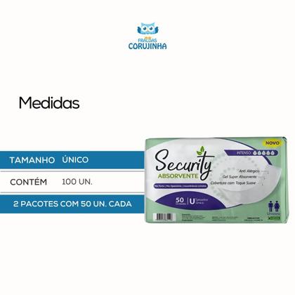 Imagem de Absorvente Geriatrico Security s/ Fita 100 Unidades