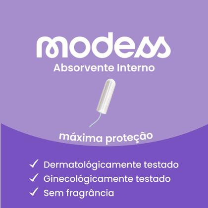 Imagem de Absorvente Interno Modess Mini Fluxo Leve com 8un Evergreen