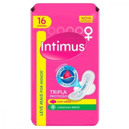 Imagem de Absorvente Intimus Gel Tripla Proteção Cobertura Seca Com Abas - 16 Unidades
