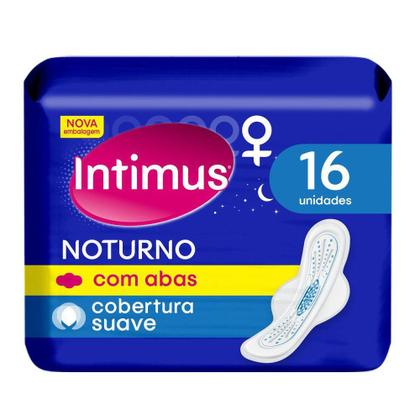 Imagem de Absorvente intimus noturno cobertura suave com abas 16 unidades