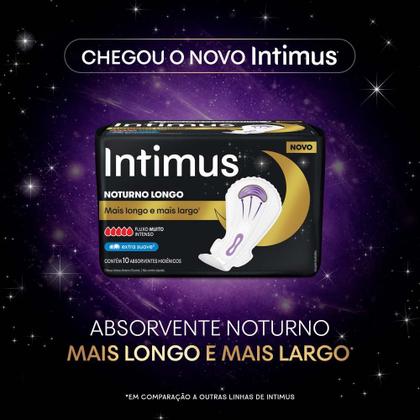 Imagem de Absorvente Intimus Noturno Longo Textura Extra Suave com Abas 10 Unidades