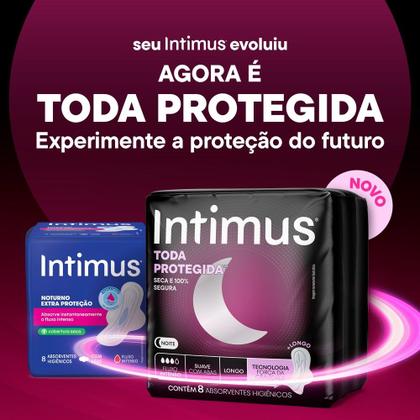 Imagem de Absorvente Intimus Noturno Toda Protegida Cobertura Suave Com Abas 30 unidades