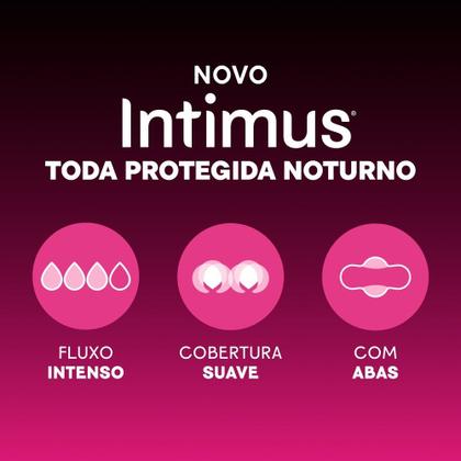 Imagem de Absorvente Intimus Noturno Toda Protegida Cobertura Suave Com Abas 30 unidades