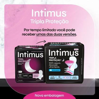 Imagem de Absorvente Intimus Tripla Proteção Noite Suave Com Abas 45 Unidades