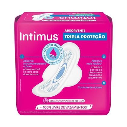 Imagem de Absorvente Intimus Tripla Proteção Seca com Abas - Embalagem com 32 Unidades