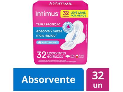 Imagem de Absorvente Intimus Tripla Proteção Suave Com Abas - 32 Unidades