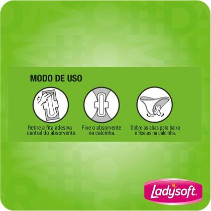 Imagem de Absorvente Ladysoft Max Protect Cobertura Suave com Abas com 8 unidades