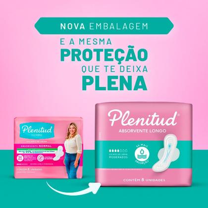 Imagem de Absorvente Longo Plenitud Femme Normal com Abas 8 unidades