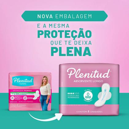 Imagem de Absorvente Longo Plenitud Femme Normal com Abas 8 unidades