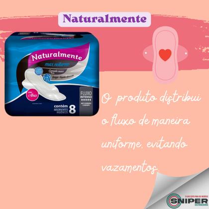 Imagem de Absorvente  Noturno Naturalmente Max com abas 8 un