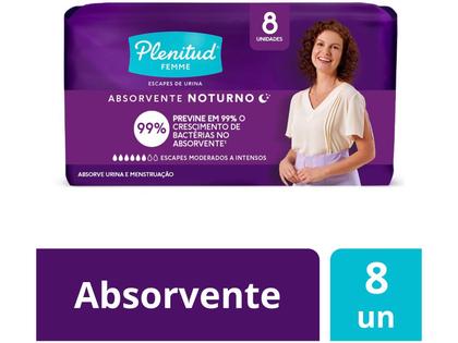Imagem de Absorvente para Incontinência Urinária Nortuno - Plenitud Femme sem Abas 8 Unidades
