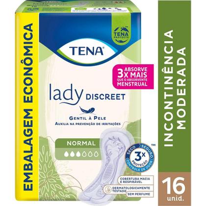 Imagem de Absorvente para Incontinência Urinária Tena Lady Discreet Normal 16 Unidades