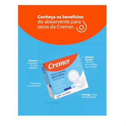 Imagem de Absorvente Para Seios Cremer Toque Suave Leve 30 Pague 24 Un