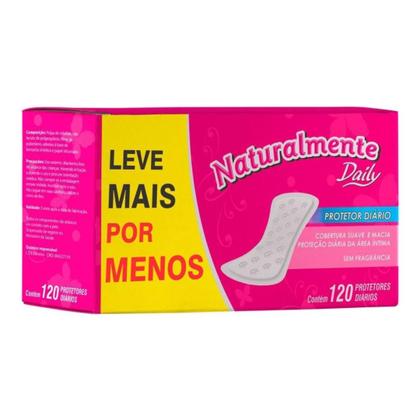 Imagem de Absorvente Protetor Diário Kit 6 Pacotes Naturalmente Daily 720 Unidades Conforto e Qualidade