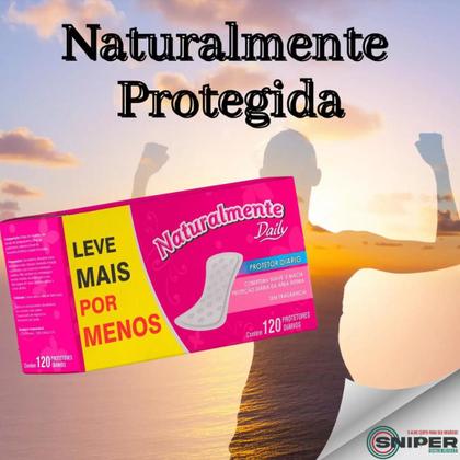Imagem de Absorvente Protetor Diário Kit 6 Pacotes Naturalmente Daily 720 Unidades Conforto e Qualidade