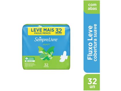 Imagem de Absorvente Sempre Livre Com Abas Adapt Cobertura Suave 32 unidades