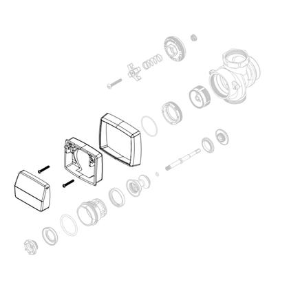 Imagem de Acabamento Blukit Preto Cromado P/ Válvula de Descarga