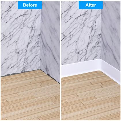 Imagem de Acabamento de moldagem de rodapé Duzzy Flexible 10cm x 6m, autoadesivo