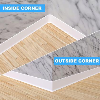 Imagem de Acabamento de moldagem de rodapé Duzzy Flexible 10cm x 6m, autoadesivo