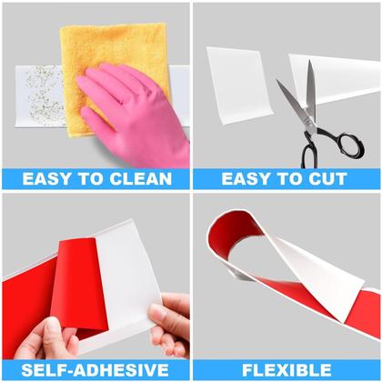 Imagem de Acabamento de moldagem de rodapé Duzzy Flexible 10cm x 6m, autoadesivo