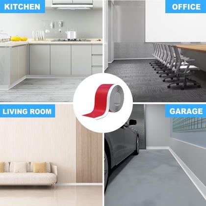 Imagem de Acabamento de moldagem de rodapé Duzzy Flexible 10cm x 6m, autoadesivo