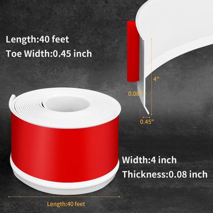 Imagem de Acabamento de moldagem de rodapé Heonay Flexible 10cm, autoadesivo