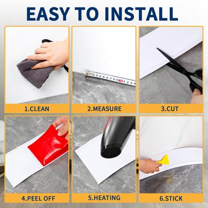 Imagem de Acabamento de moldagem de rodapé Heonay Flexible 10cm, autoadesivo