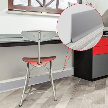 Imagem de Acabamento de moldagem de rodapé LSGCQ flexível de 10 cm x 12 m, cinza de vinil