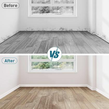 Imagem de Acabamento de moldagem de rodapé PATTENGO Base de parede de vinil de 10 cm x 12 m