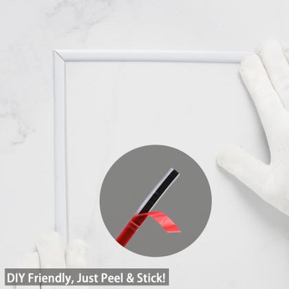 Imagem de Acabamento de moldagem Peel and Stick Trim Hungbak Shiny White 10m