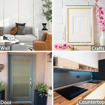 Imagem de Acabamento de moldagem Peel and Stick Trim Hungbak Shiny White 10m