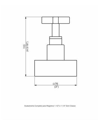 Imagem de Acabamento De Registro Base Docol Dn 32-40 - Dom Classic