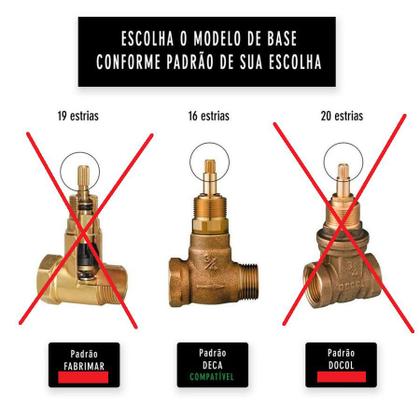 Imagem de Acabamento de Registro Quadrado Alavanca Quadrada C73 Super Luxo 100% Metal Cromado Pressão / Gaveta Padrão Deca 16 Estr
