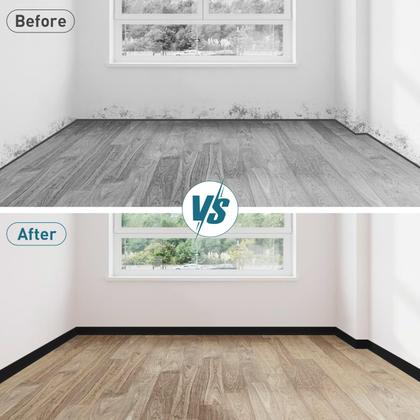 Imagem de Acabamento de rodapé flexível PATTENGO 10 cm x 6 m em vinil preto