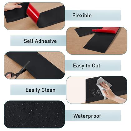 Imagem de Acabamento de rodapé flexível PATTENGO 10 cm x 6 m em vinil preto