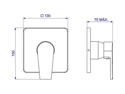 Imagem de Acabamento Deca Para Monocomando Chuveiro - 4993.C26.CHU
