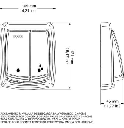 Imagem de Acabamento Docol Válvula Descarga Salvagua Box Cromado