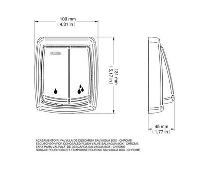 Imagem de Acabamento Docol Válvula Descarga Salvágua Duplo Acionamento