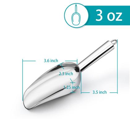 Imagem de Acabamento espelhado em aço inoxidável Ice Scoop LIANYU Mini 90mL