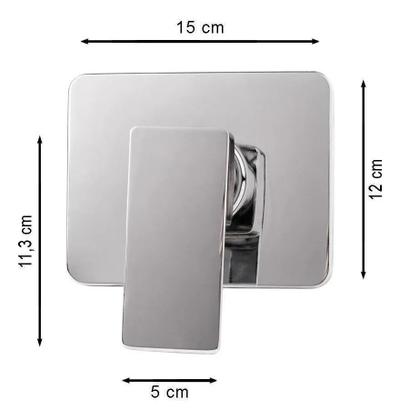 Imagem de Acabamento Monocomando Base Deca Quadrado Cromado